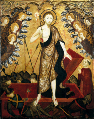 Resurrection of Christ, panel from Altarpiece of Holy Sepulchre, 1381-1382 (tempera on wood)