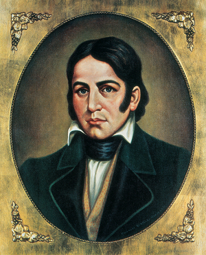 Portrait of Davy Crockett, painting by Charles Berkeley Normann, 20th century