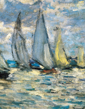 The boats or regatta in Argenteuil (detail) around 1874, (oil on canvas)