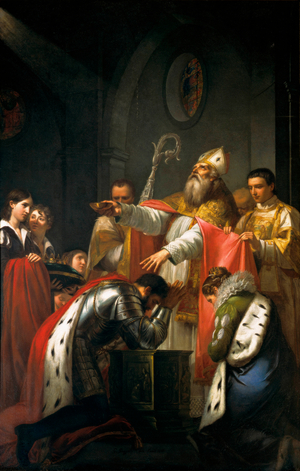 The Baptism of Clovis I, 1823, Giuseppe Bezzuoli