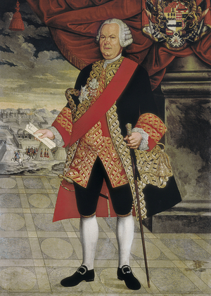 Portrait of Manuel de AMAT Y JUNYENT (1704-1782), Spanish politician and military, president of the staff of Chile and Peru. Painting.