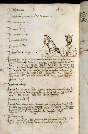 Illustrated page, 15th century
