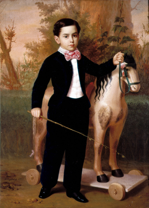 Portrait of a Boy with a Horse, 1851 (oil on canvas)