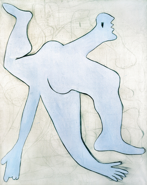 The Blue Acrobat, 1929 (charcoal & oil on canvas)