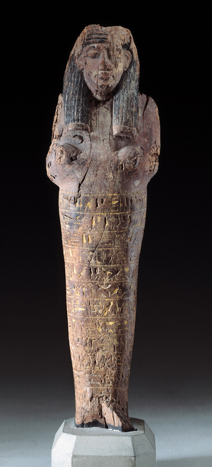Shabti figure, New Kingdom (polychrome wood)