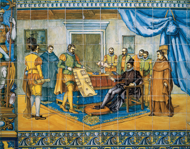 The presentation of the new urban plans to King Philip II of Spain