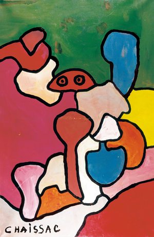 "Untitled" Painting by Gaston Chaissac (1910-1964) 20th century