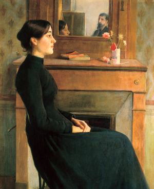 Portrait of a woman, painting by Santiago Rusinol y Prats, 1894