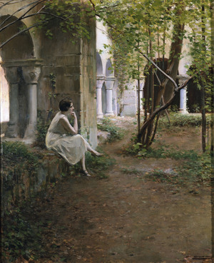 Young Woman Meditating in a Cloister, 1923 (painting)