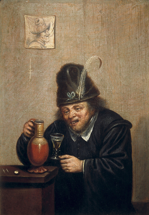 The drinker, 17th century (oil on canvas)