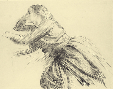 Reclining figure, 1907 (pencil on paper)