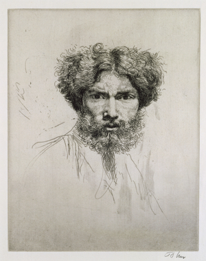 Tete Farouche (etching)