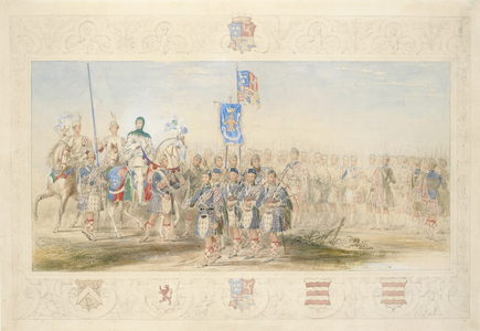 Baron Glenlyon, Knight of the Gael, 1839 (pencil, watercolour, gouache & gold paint on paper)
