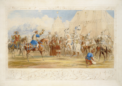 The Challenge, 1841 (pencil, w/c and bodycolour on paper)