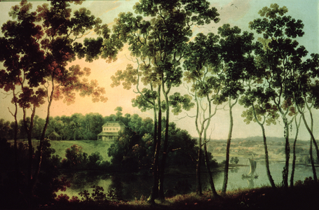 Fairmount and Schuylkill River, 1800 (oil on canvas)