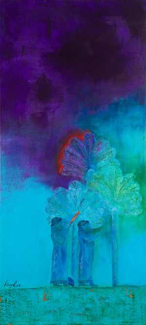Sumerians under palm trees, 2006 (acrylic on canvas)