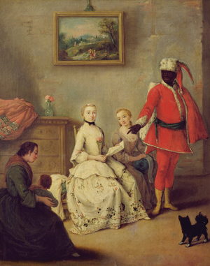 The Moor's Letter, c.1750 (oil on canvas) (post restoration)
