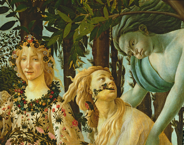 Flora, Zephyrus and Cloris, detail from The Allegory of Spring (Primavera), c. 1477-1482 (tempera on wood)