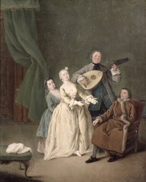 The Family Concert, c.1750 (oil on canvas)