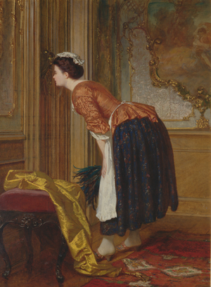 The Curious Maid (oil on canvas)
