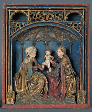St. Anne, Mary and the Christ Child (Anna Selbdrift) Upper Rhine, c.1515 (polychrome wood & gilt)