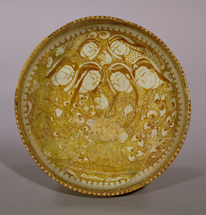 Bowl, from Kashan, Iran, Seljuk period, 1211-12 AD (stone-paste with lustre over glaze)