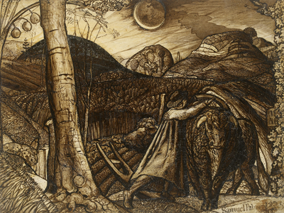 A Rustic Scene, 1823 (pen and brush in sepia)