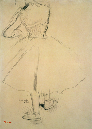 Ballet Dancer from Behind, 19th century (pencil on paper)
