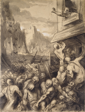 The Destruction of Sodom, c.1850 (w.c and gouache on paper)