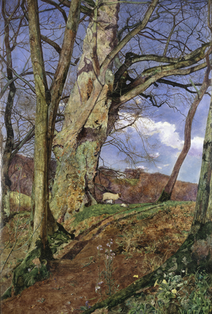 In Early Spring: A Study in March (oil on canvas)