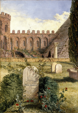 Keats' Grave in the Old Protestant Cemetery in Rome, 1873