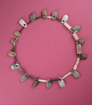 Prehistoric Necklace, found in caves in Palestine (shell and bone)