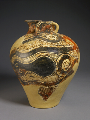 Pottery Jar with Octopus Design, Knossos, Crete, Late Minoan period II, c.1450-1400 BC (painted earthenware)