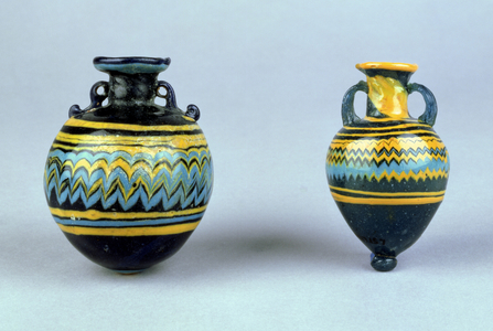 Amphorae, probably late Hellenistic, c.2nd-1st century BC (coloured glass)