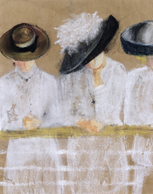 Viaggio per mare, 2004 (pastel and collage on paper)