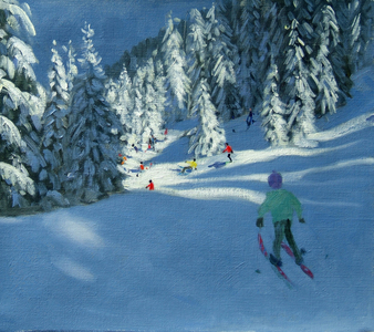 Fresh Snow, Morzine, France (oil on canvas)