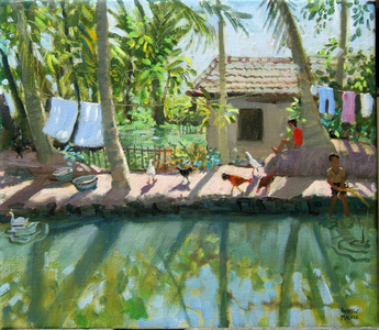 Backwaters, India, 2005 (oil on canvas)