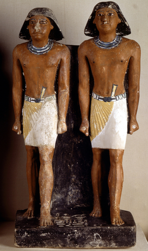 Double Statue of Nimaatsed, Saqqara (Sakkara) - Museum of Egypt, Cairo