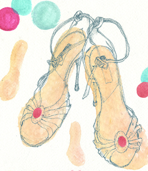 Stiletto's (mixed media)