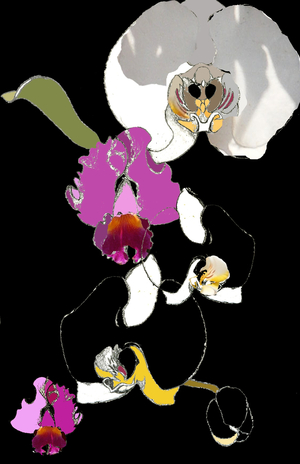 Orchid (mixed media)