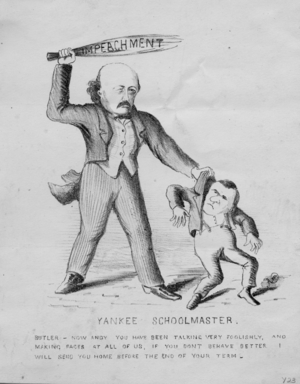 Yankee schoolmaster, c.1868 (litho)