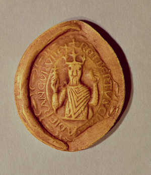 Seal of Robert II (c.970-1031) the Pious, 997 AD (stone)