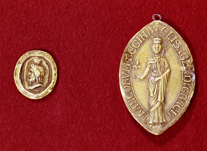 Seals belonging to Emperor Charlemagne (742-814) and Queen Isabelle of Hainaut (1170-c.1190)