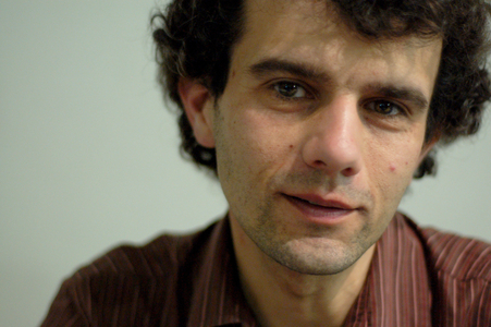 Portrait of Vincent Doumayrou, French writer. Photography 2007.