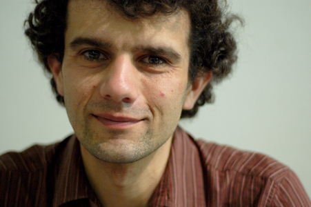Portrait of Vincent Doumayrou, French writer. Photography 2007.