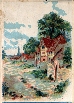 Property: Country house. Chromolithography (Chromo Engraving). Private collection.