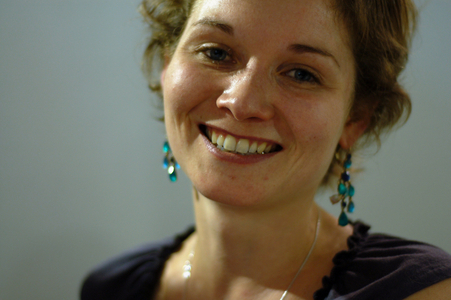 Portrait of Ingrid Thobois, French writer. Photography 2007.