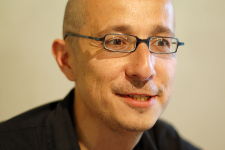 Portrait of Nicolas Offenstadt, French writer. Photography 2007.