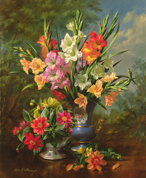 AB/106/2/B Gladioli and Dahlias