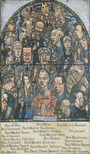 Past Masters and Brethren of the Art Workers Guild, 1932 (pastel on paper)